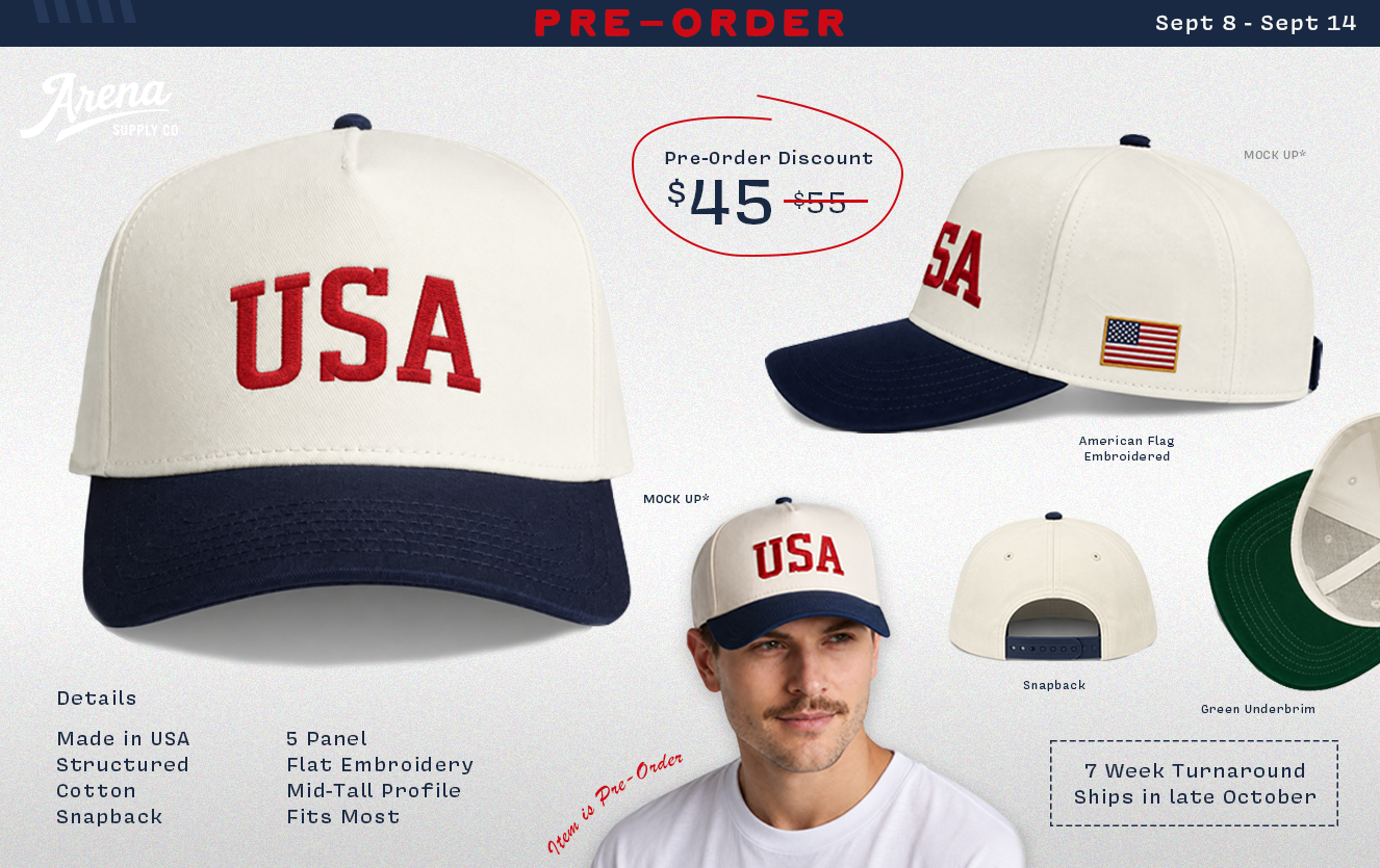 The Classic USA Hat (Pre-Order)